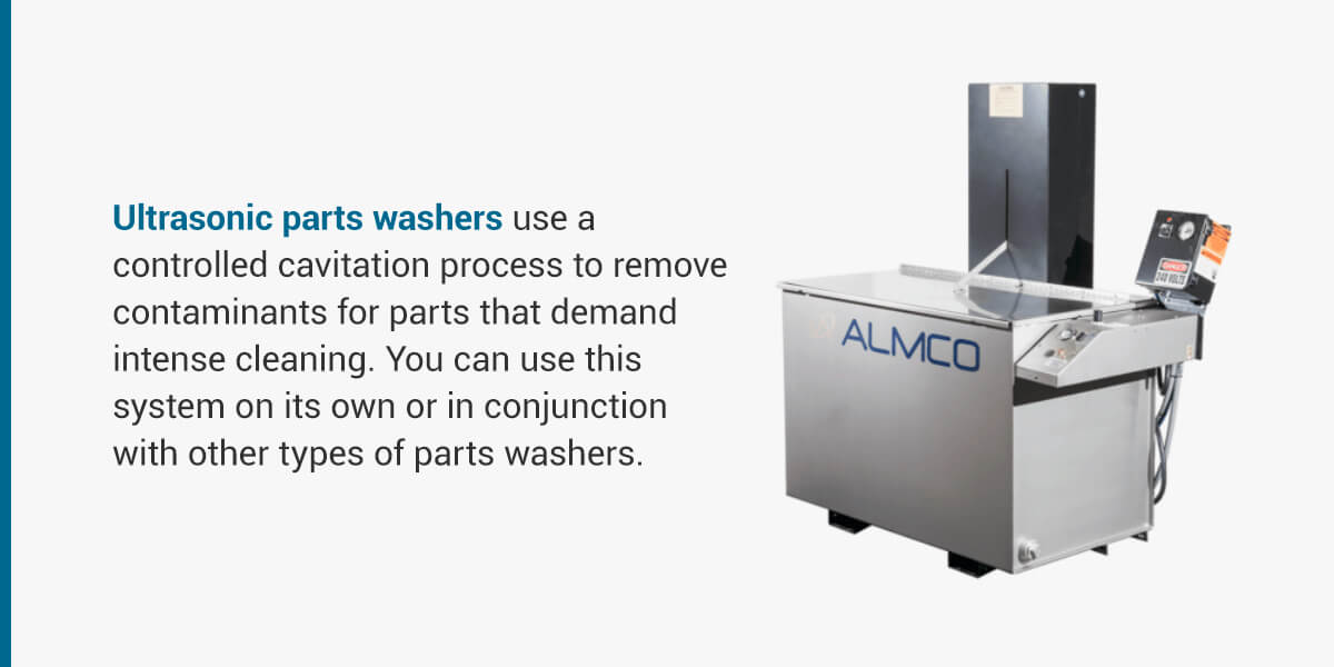 Ultrasonic parts washers