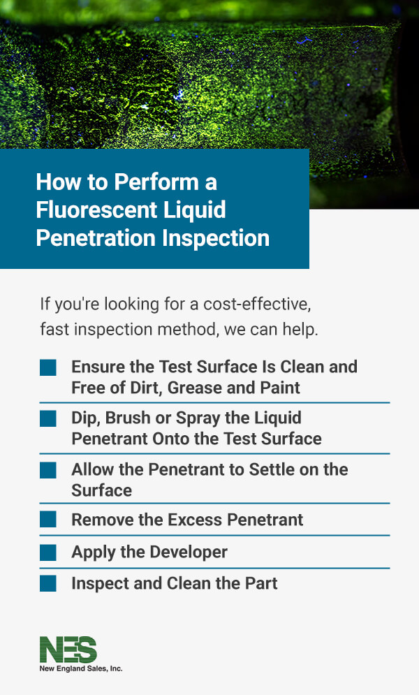 How to Perform a Fluorescent Liquid Penetration Inspection